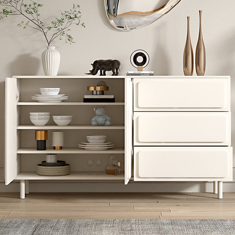 37.4"Tall White Wooden Cabinet , 3- Drawer Rectangle Accent Cabinet