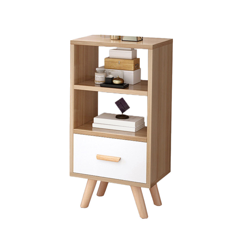 Contemporary 32.3"Tall 1 - Drawer Accent Chest, Wooden Rectangle Cabinet with 2 Shelves