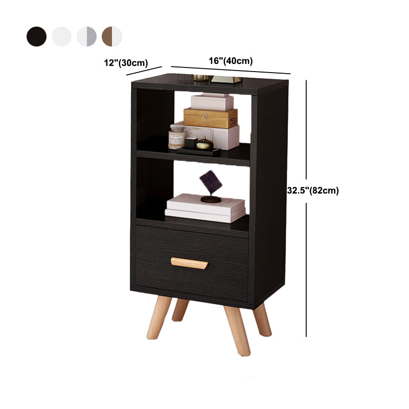 Contemporary 32.3"Tall 1 - Drawer Accent Chest, Wooden Rectangle Cabinet with 2 Shelves