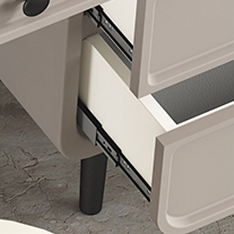 Glam Makeup Vanity Desk with Slate Top, Solid Wood Dressing Table