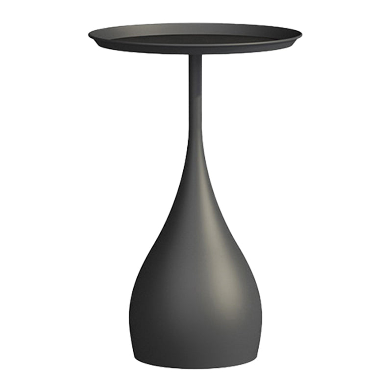 Minimalist Round Tray Top Corner Table Metal Pedestal Sofa Side Table