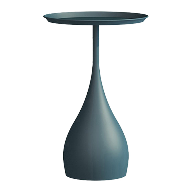 Minimalist Round Tray Top Corner Table Metal Pedestal Sofa Side Table