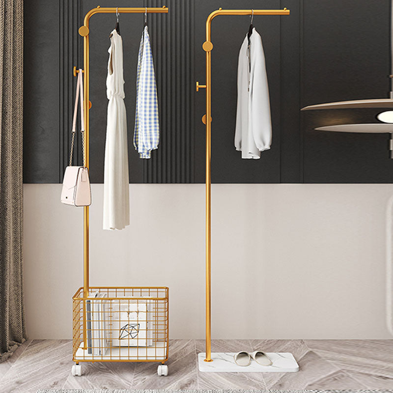 Glam Hall Stand Metal Hooks Shelving Included No Distressing Free Standing Rack Metal