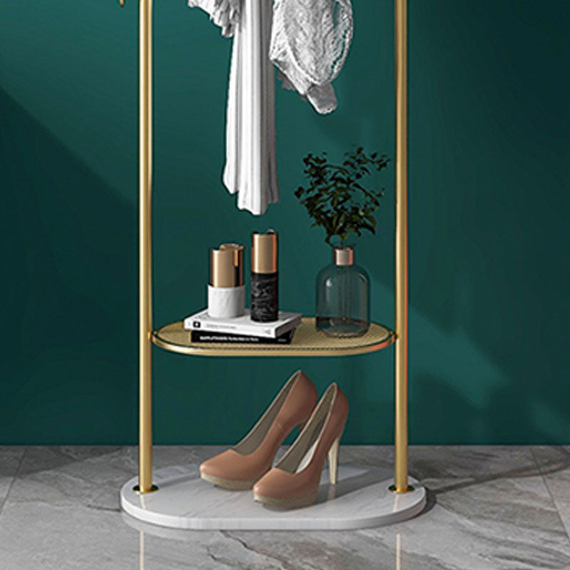 Contemporary Hall Stand Metal Hooks Included No Distressing Free Standing Coat Rack