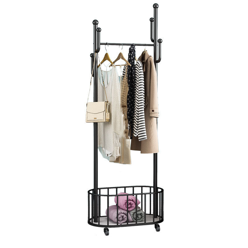 Contemporary Hall Stand Metal Shelving Included Free Standing Coat Rack