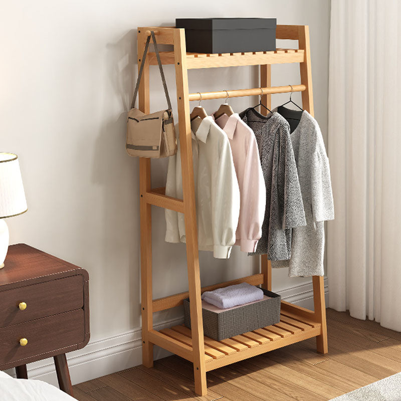 Modern Hall Stand with Hooks and Storage Shelf Hall Tree Engineered Wood Coat Rack