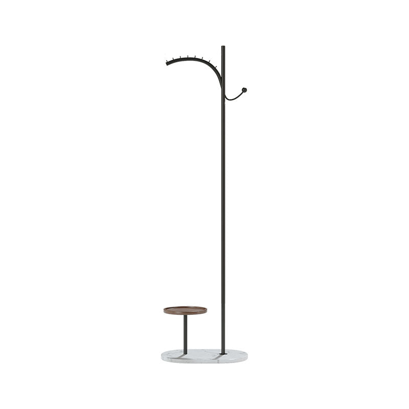Modern Metal Hall Stand Storage Shelf Entryway Kit Hooks Hall Tree