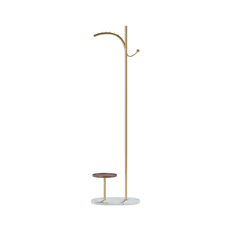 Modern Metal Hall Stand Storage Shelf Entryway Kit Hooks Hall Tree