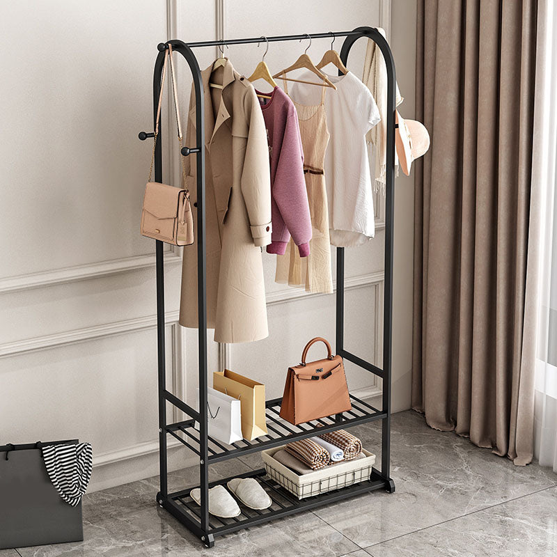 Modern Coat Hanger Storage Shelves Hall Tree Entry Hall Tree with Hooks