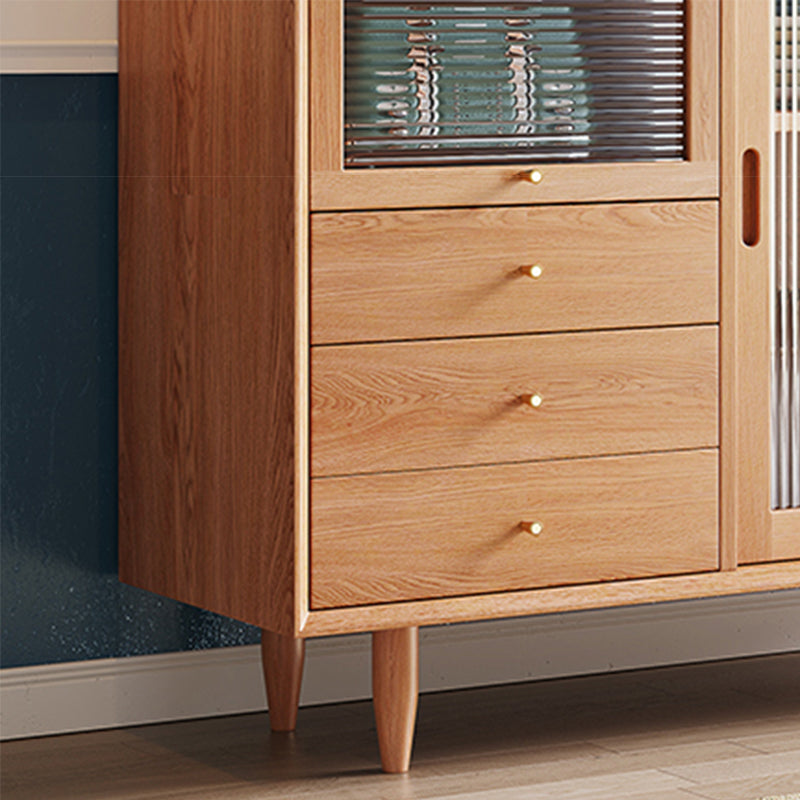 Sliding Door Sideboard Contemporary Side Board for Dining Room