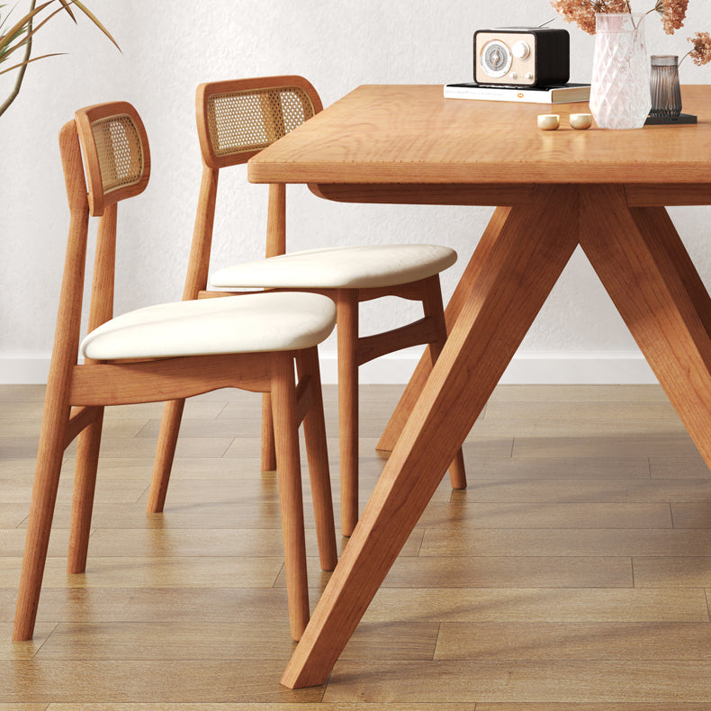 Rectangle Dining Site Table Modern Style Solid Wood Dining Room Furniture
