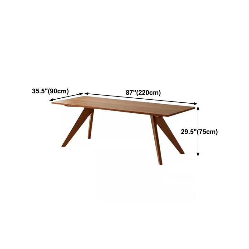 Rectangle Dining Site Table Modern Style Solid Wood Dining Room Furniture