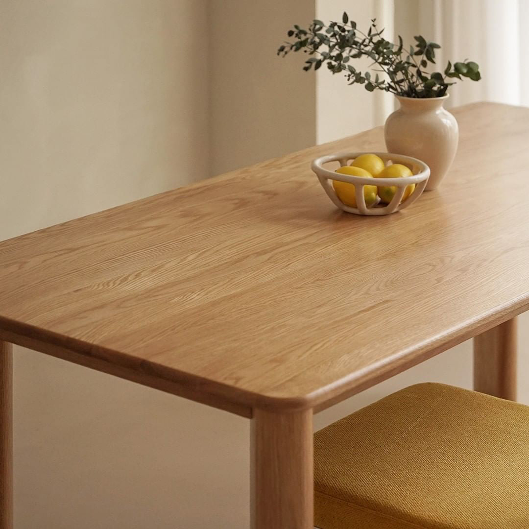 Rectangle Dining Site Table Pine Solid Wood Furniture with 4 Legs