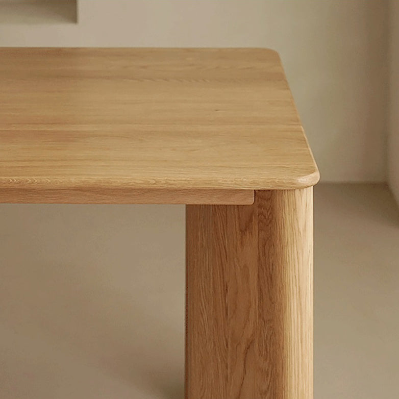 Rectangle Dining Site Table Pine Solid Wood Furniture with 4 Legs