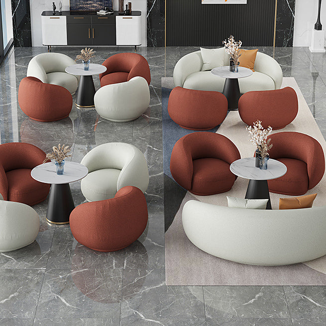 Black Metal Base Traditional Luxury Round Table Sintered Stone Dining Table with Pedestal