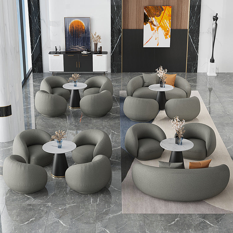 Black Metal Base Traditional Luxury Round Table Sintered Stone Dining Table with Pedestal