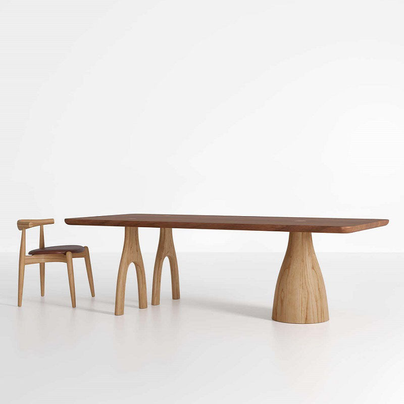 Rectangle Dining Table Solid Wood Modern Style Table for Home Kitchen