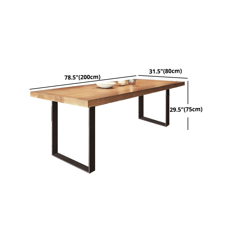 Industrial Style Dining Table Solid Wood Table for Home Kitchen