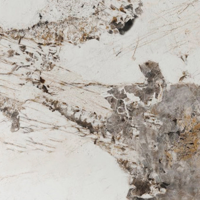 Gold Stone Top Dining Table Rectangle Grey Base Modern Table