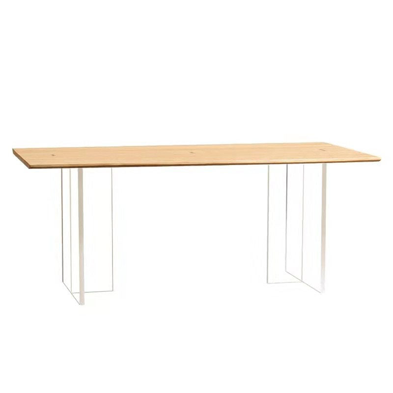 Modern Style Dining Table Rectangle  Brown Table for Home Kitchen