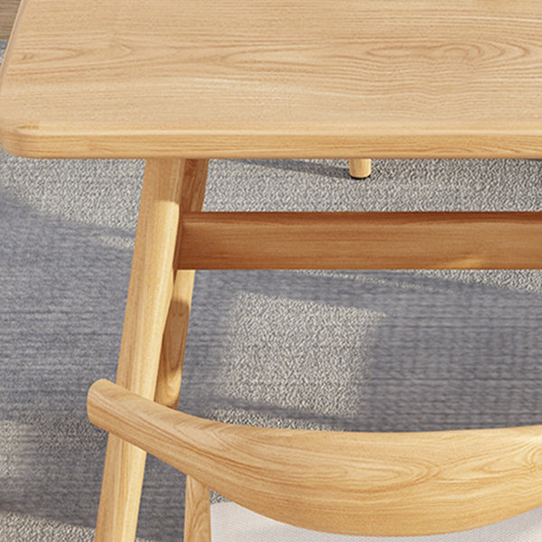 Rectangle Dining Table Trestle Base Dining Table in Walnut and Natural