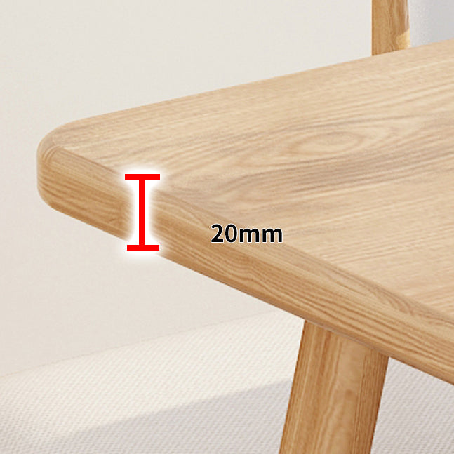 Rectangle Dining Table Trestle Base Dining Table in Walnut and Natural