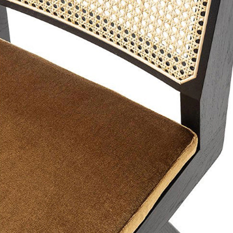 Open Back Dining Side Chair Solid Wood Armless Dining Chairs