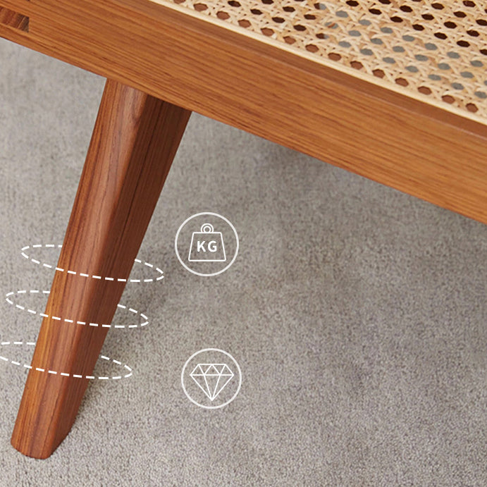 Open Back Dining Side Chair Solid Wood Armless Dining Chairs