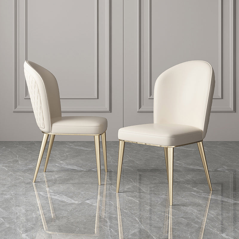 Parsons Armless Dining Chairs Glam Dining Side Chair for Home
