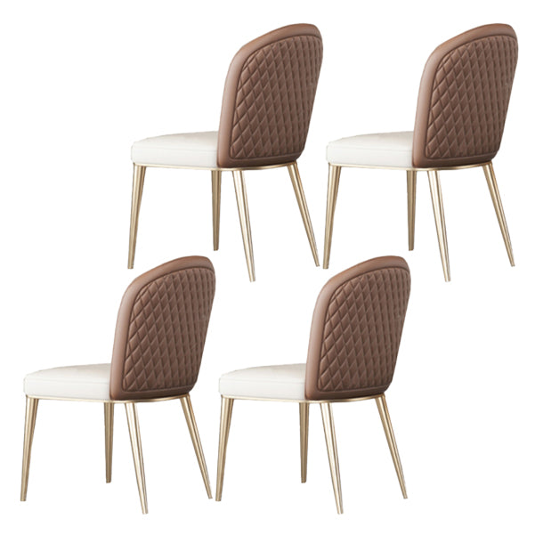 Parsons Armless Dining Chairs Glam Dining Side Chair for Home