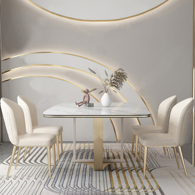 Parsons Armless Dining Chairs Glam Dining Side Chair for Home