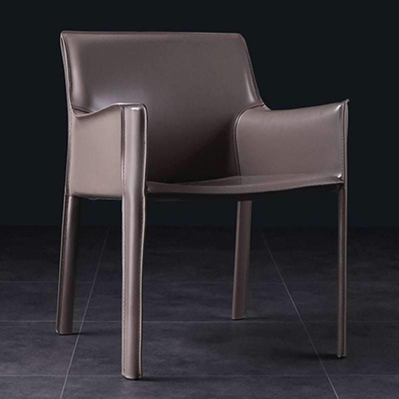 Upholstered Dining Chair Contemporary Faux Leather Dining Side Chair