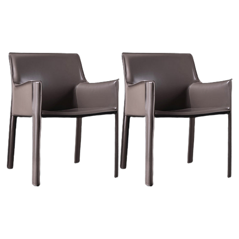 Upholstered Dining Chair Contemporary Faux Leather Dining Side Chair