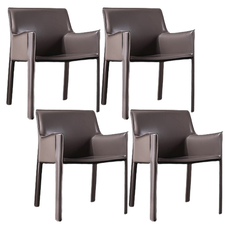 Upholstered Dining Chair Contemporary Faux Leather Dining Side Chair