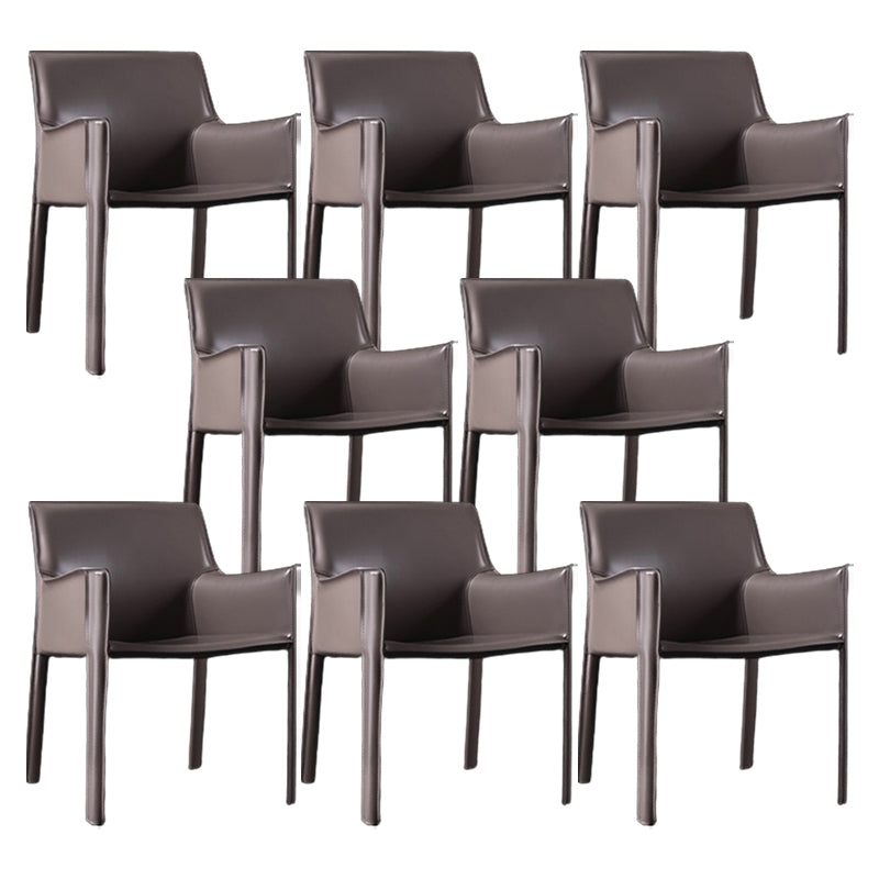 Upholstered Dining Chair Contemporary Faux Leather Dining Side Chair
