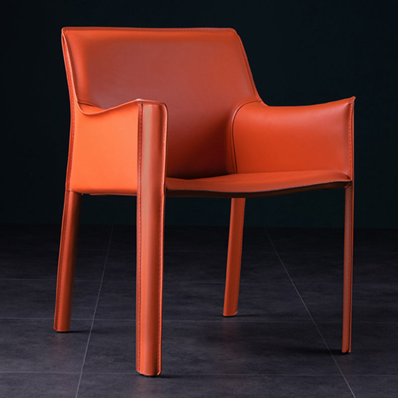 Upholstered Dining Chair Contemporary Faux Leather Dining Side Chair