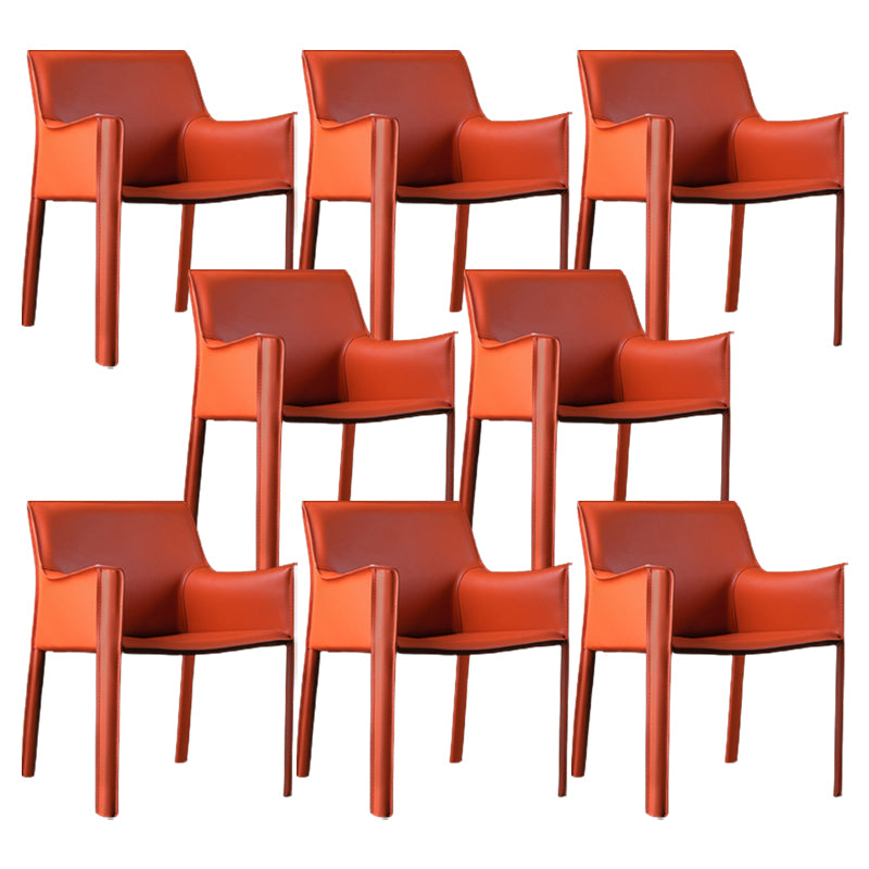 Upholstered Dining Chair Contemporary Faux Leather Dining Side Chair