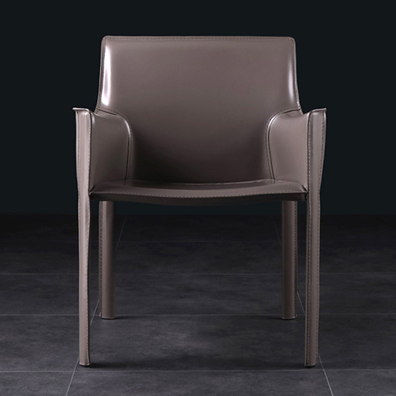 Upholstered Dining Chair Contemporary Faux Leather Dining Side Chair