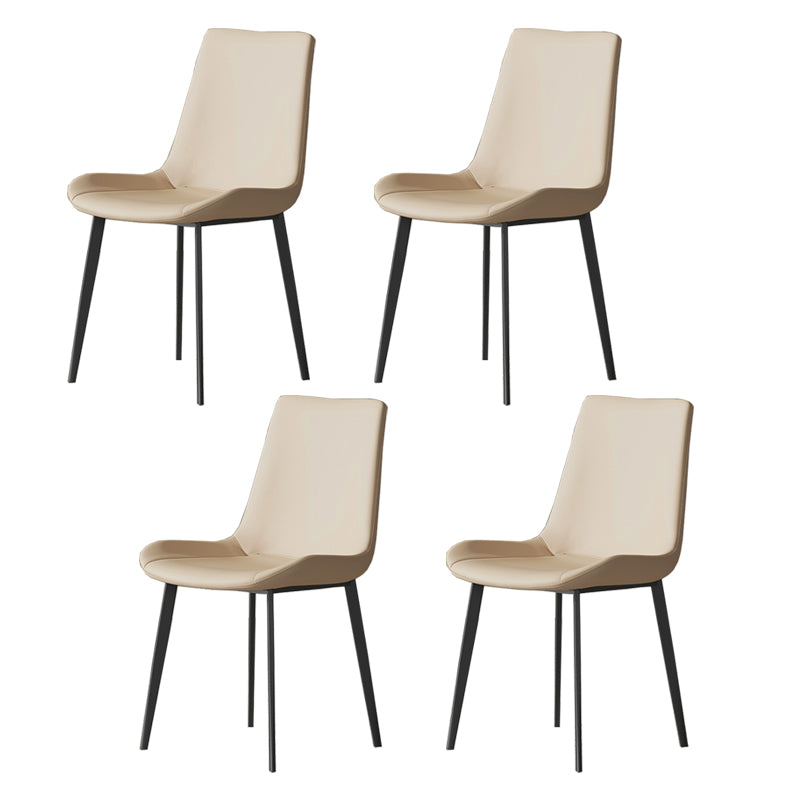 Industrial Armless Dining Chairs Upholstered Side Chair for Home