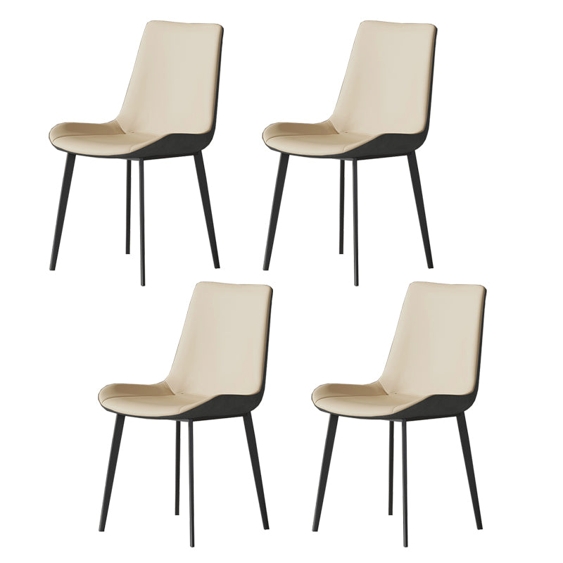 Industrial Armless Dining Chairs Upholstered Side Chair for Home