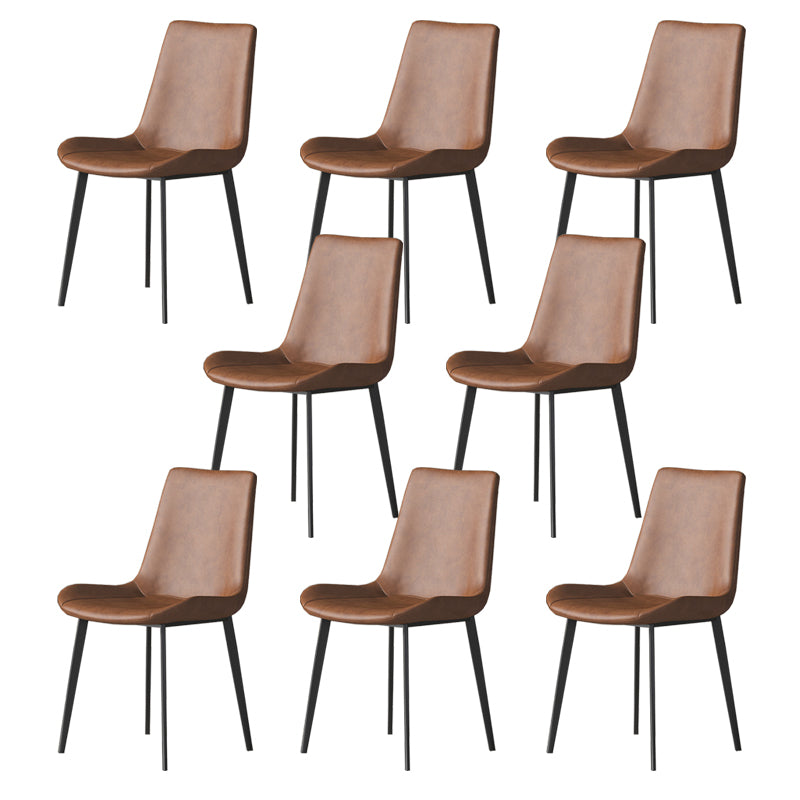 Industrial Armless Dining Chairs Upholstered Side Chair for Home