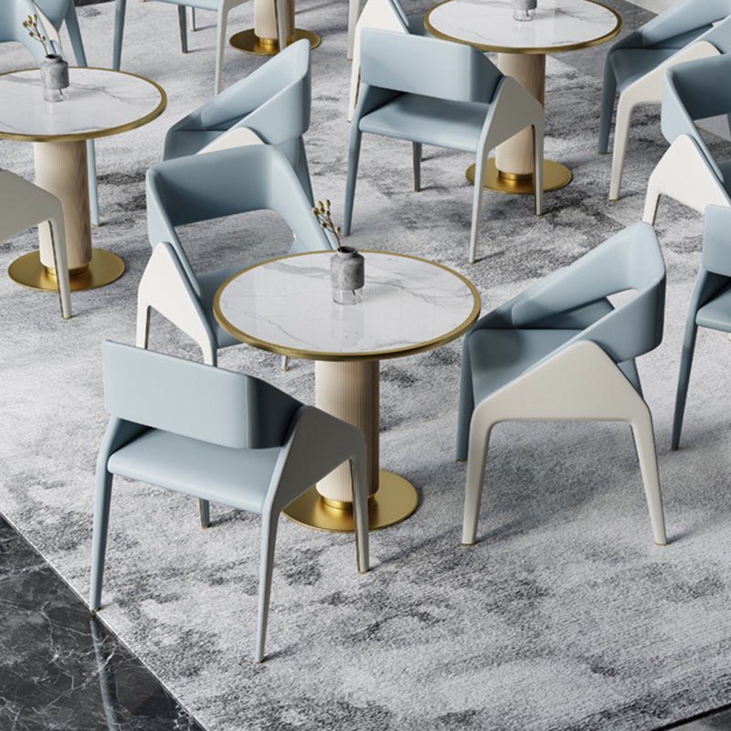 Open Back Side Dining Chairs Modern Upholstered Dining Accent Chair