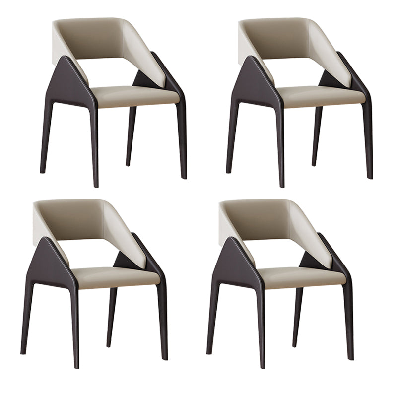 Open Back Side Dining Chairs Modern Upholstered Dining Accent Chair