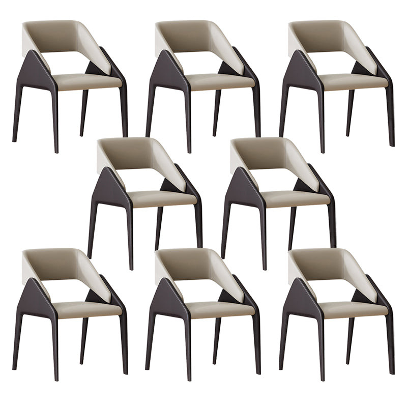 Open Back Side Dining Chairs Modern Upholstered Dining Accent Chair
