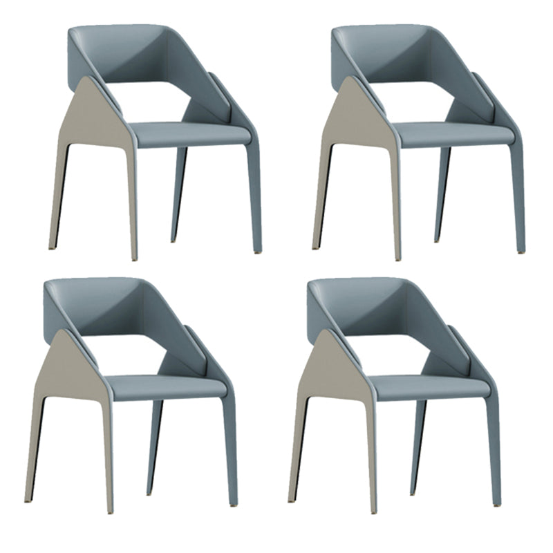 Open Back Side Dining Chairs Modern Upholstered Dining Accent Chair