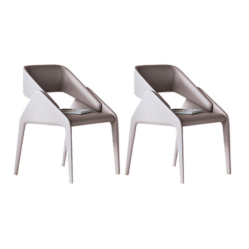 Open Back Side Dining Chairs Modern Upholstered Dining Accent Chair