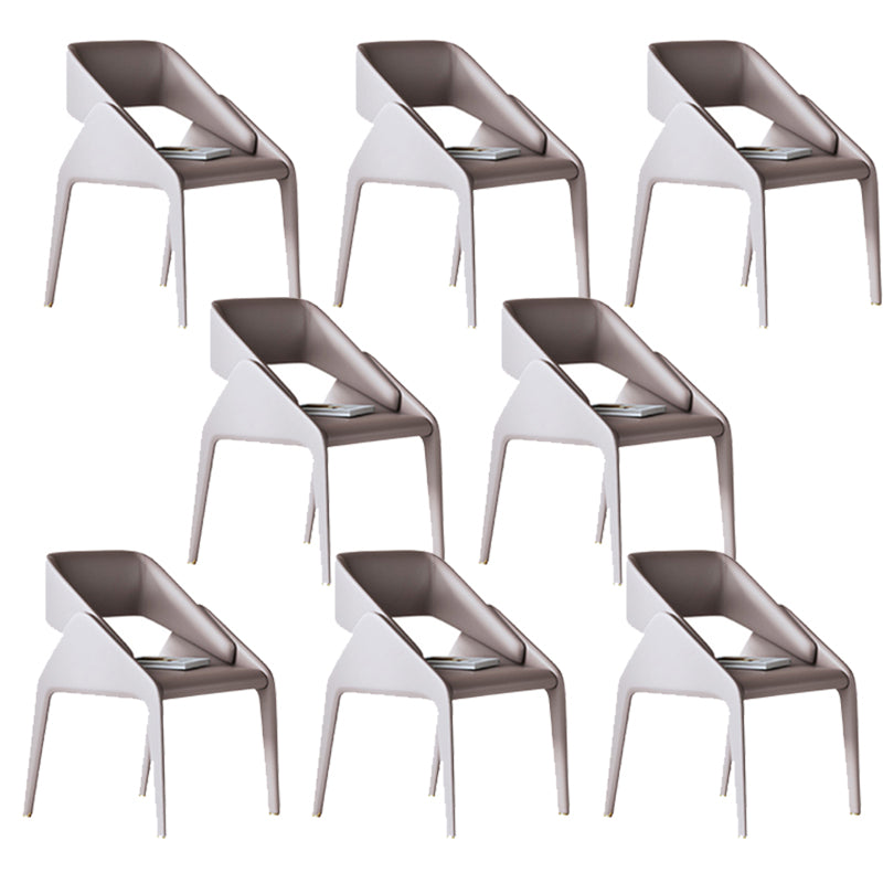 Open Back Side Dining Chairs Modern Upholstered Dining Accent Chair