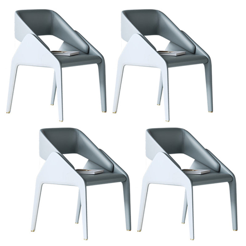 Open Back Side Dining Chairs Modern Upholstered Dining Accent Chair