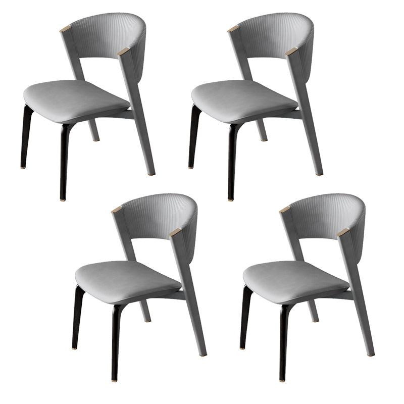 Open Back Dining Accent Chair Upholstered Dining Room Chair for Home