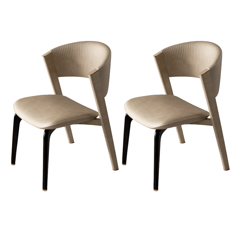 Open Back Dining Accent Chair Upholstered Dining Room Chair for Home